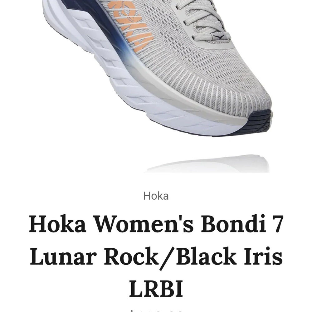 Hoka Women's Bondi 7 Running Shoes - Gray and Black